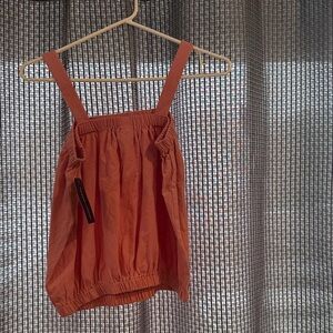 Melrose and Market Vibrant Orange Blouse Salmon